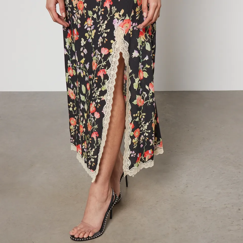 RIXO Sibilla Floral-Print Chiffon Skirt - UK 6 | Coggles