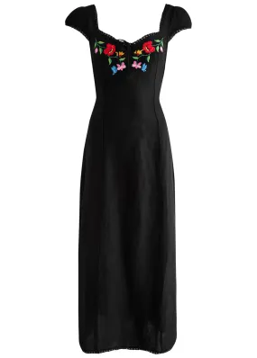 RIXO Tahlee floral-embroidered maxi dress  -                         -                     -                