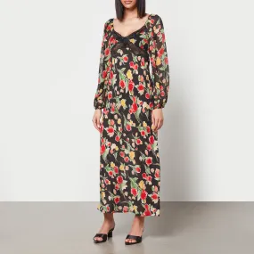 Rixo Thaleena Floral-Print Woven Midi Dress - UK 6 | Coggles