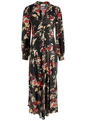 RIXO Trula floral-print maxi dress  -                         -                     -                