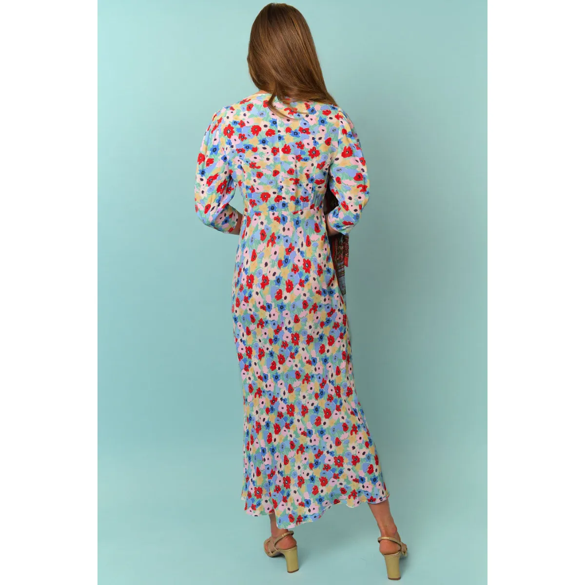 RIXO   Zadie Dress Spring Ink Floral