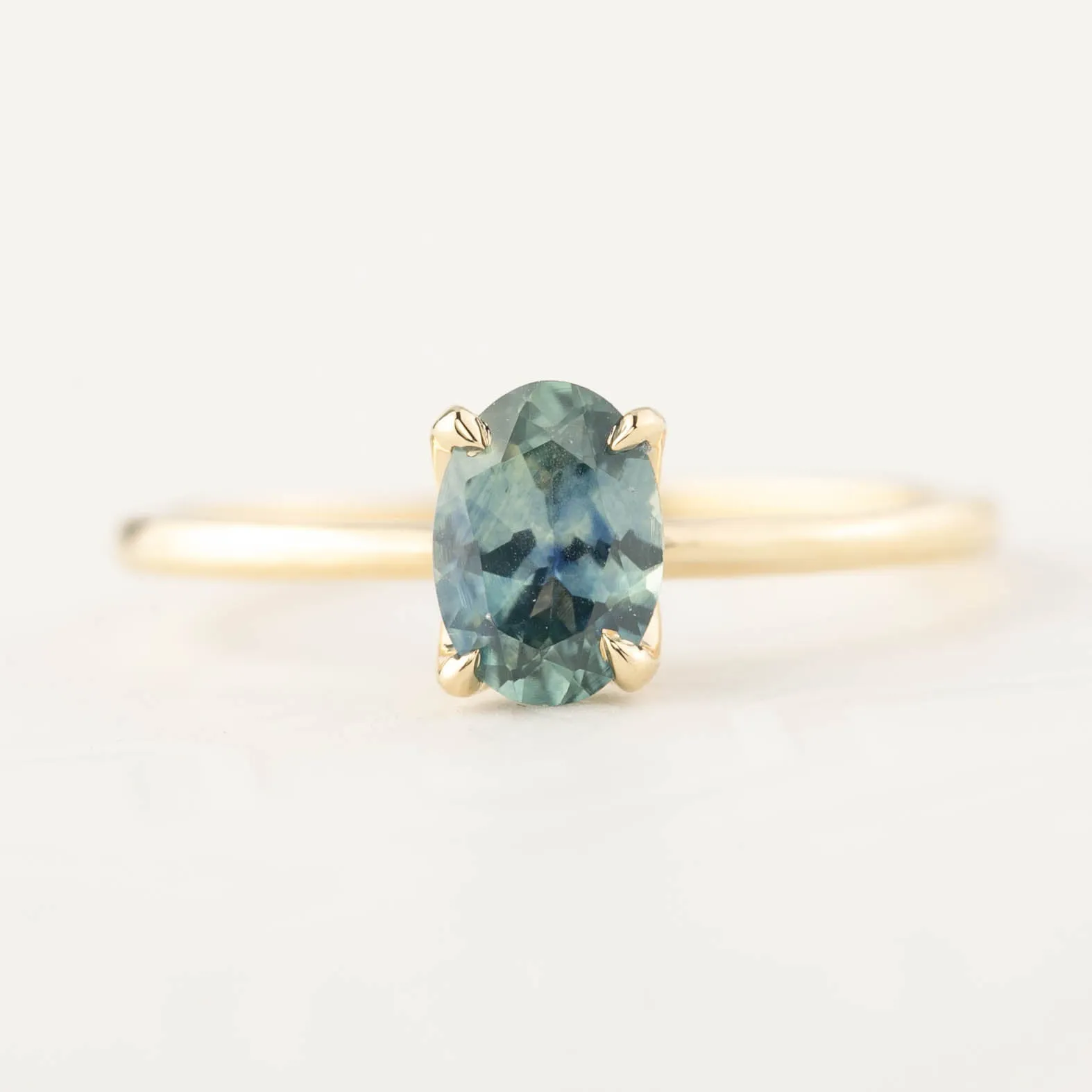 Sara Ring - 1.00ct Parti Blue Green Montana Sapphire (One of a kind)