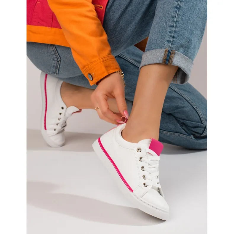 Shelovet white classic women's sneakers