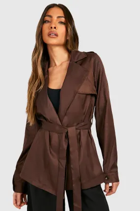 Short Belted Trench Coat