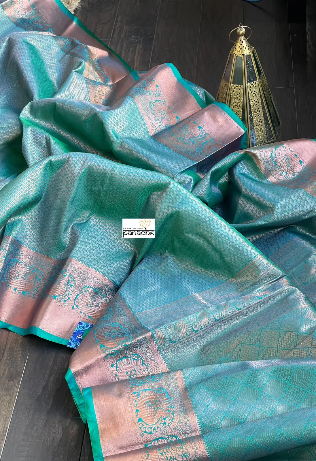 Silk Brocade Kanjivaram - Sea Green