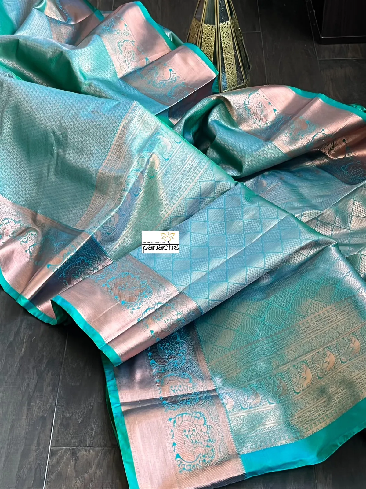 Silk Brocade Kanjivaram - Sea Green