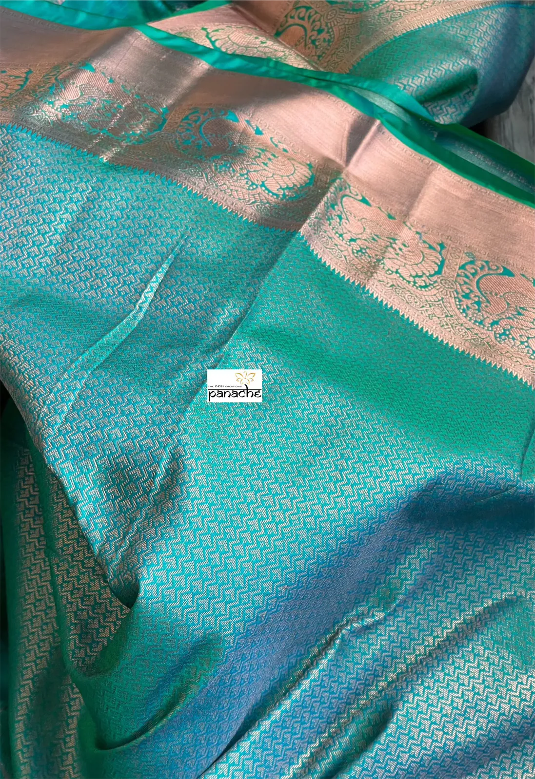 Silk Brocade Kanjivaram - Sea Green