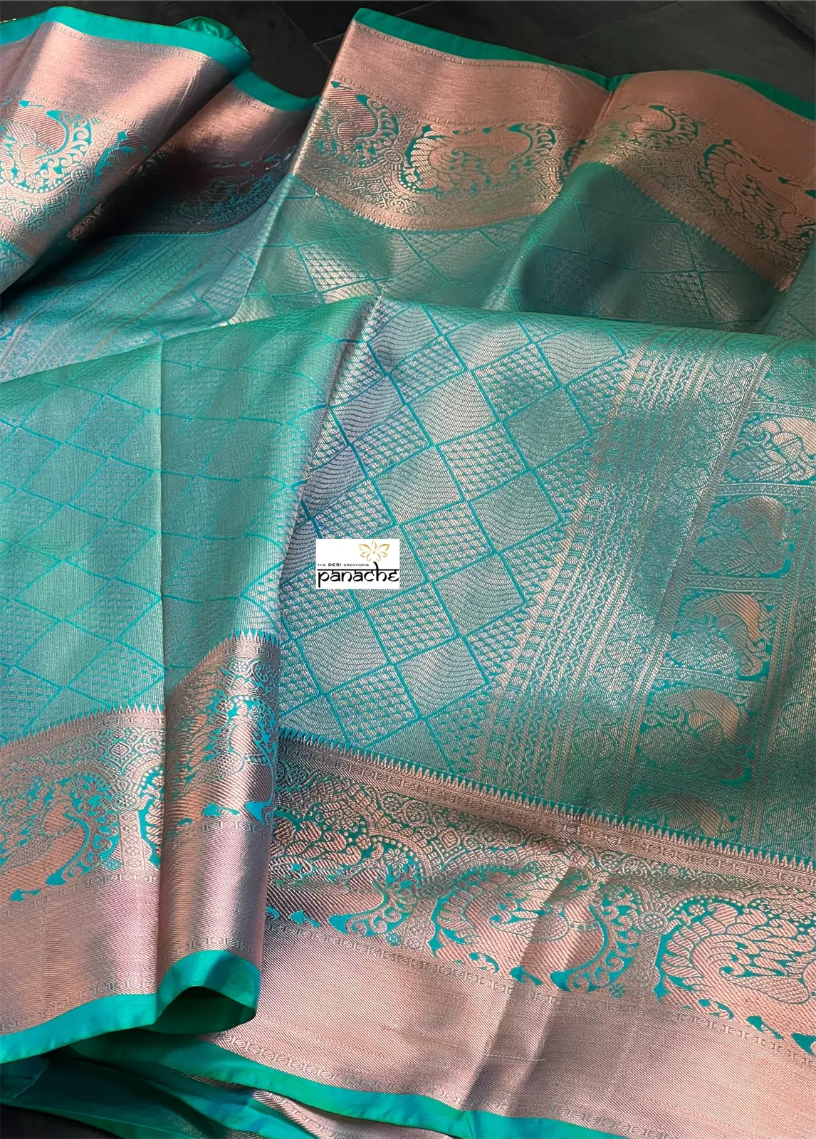 Silk Brocade Kanjivaram - Sea Green