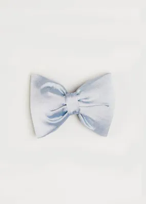 Silk Small Bow Clip in Blue