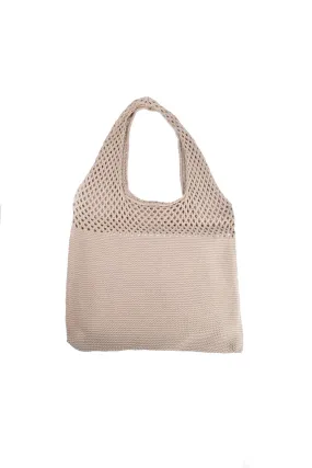 Solid Knitted Crochet Bag