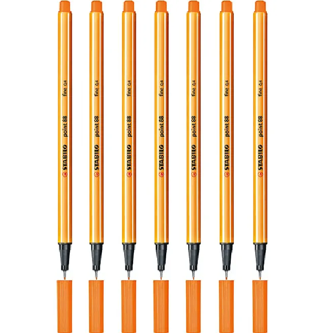 Stabilo 88 Point Fineliner Pen Fine Orange Box 7