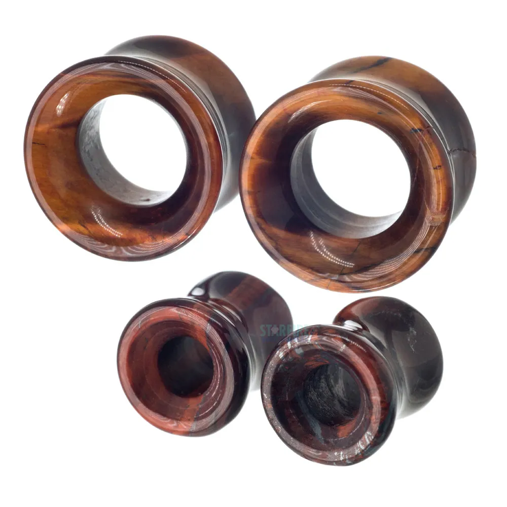 Stone Eyelets - Red Tiger's Eye