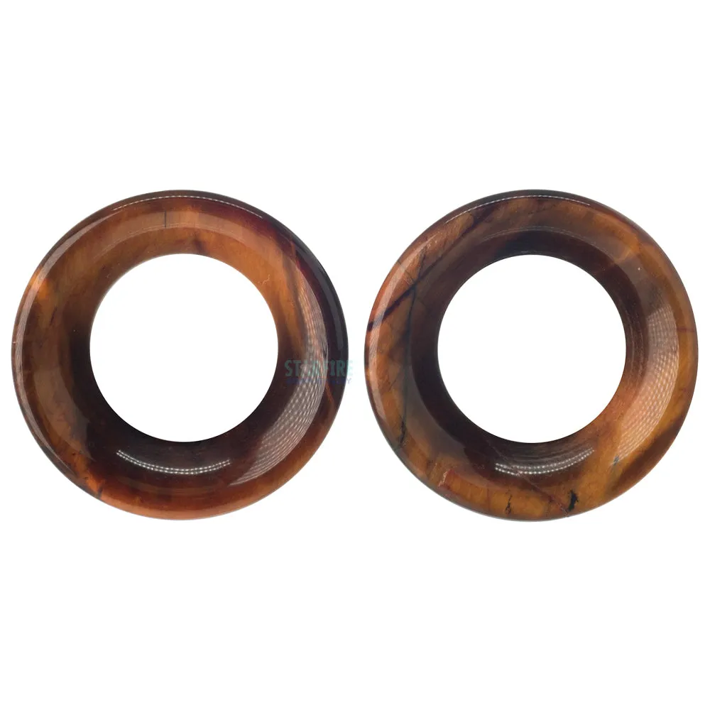 Stone Eyelets - Red Tiger's Eye