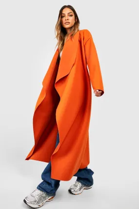 Super Oversized Waterfall Wool Look Coat