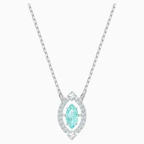 Swarovski SPARKLING DANCE PIERCED NECKLACE, Green, Rhodium -5485721