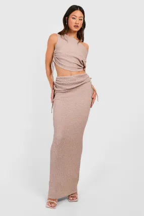 Tall Crinkle Asymmetric Top & Midi Skirt Two-Piece