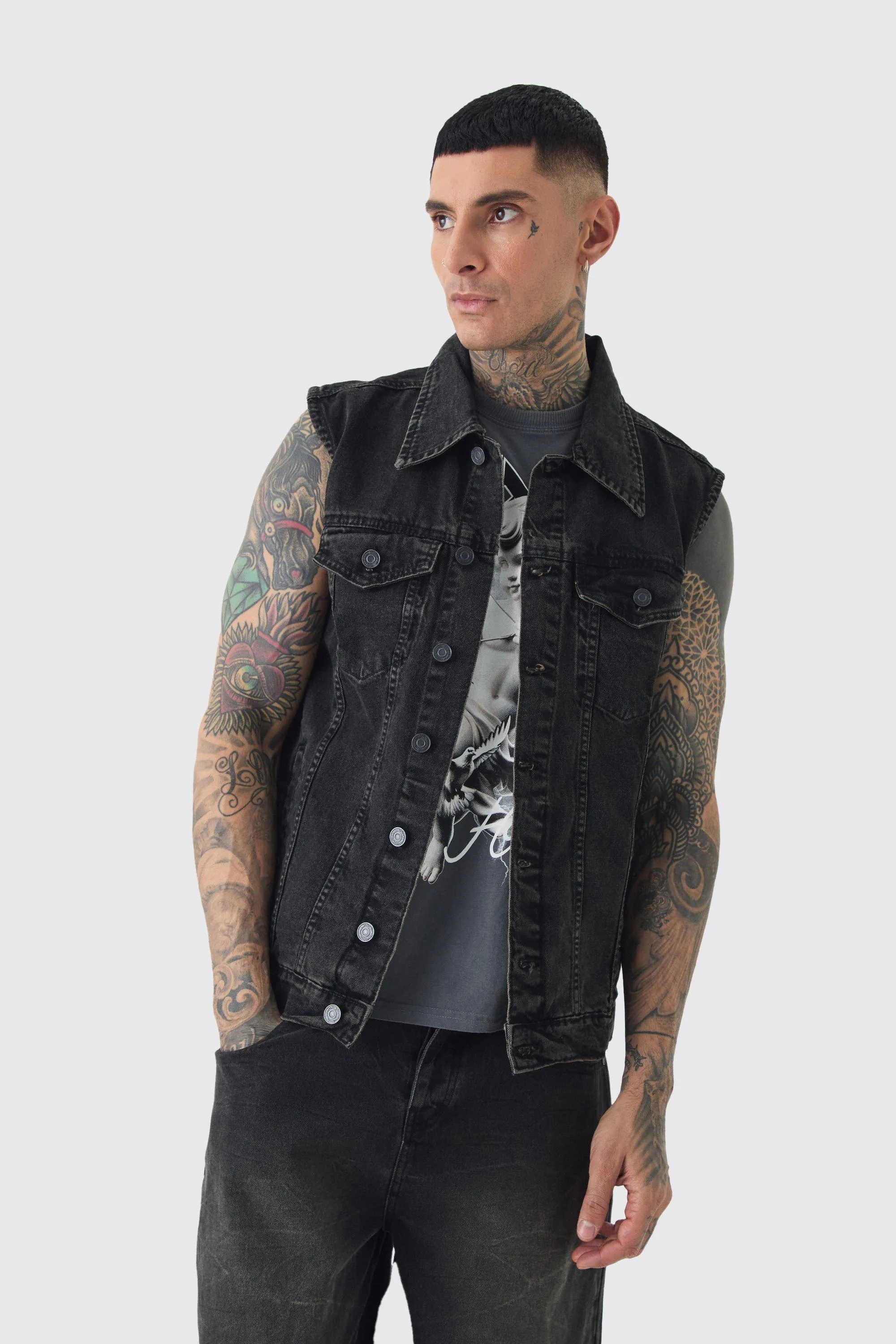 Tall Denim Vest