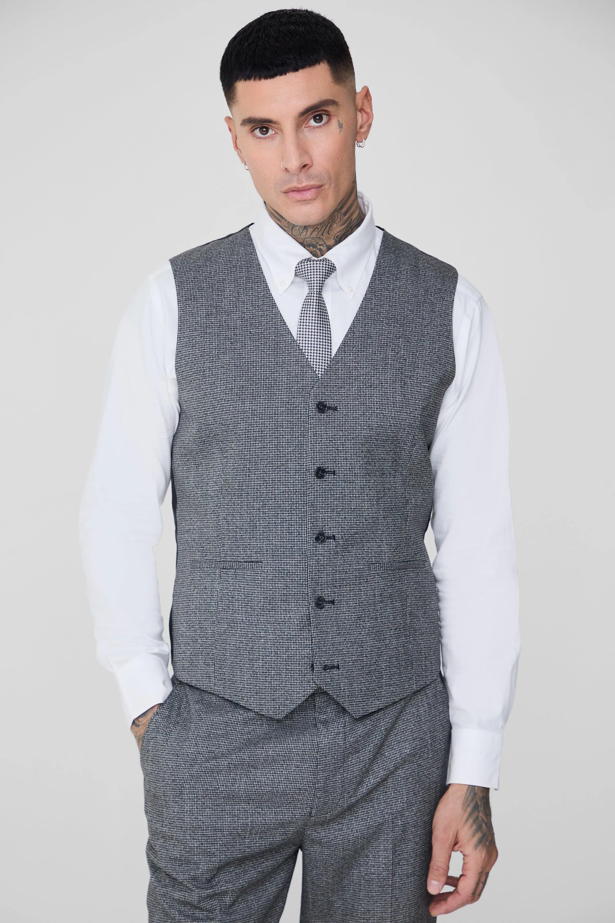 Tall Mini Dogtooth Vest