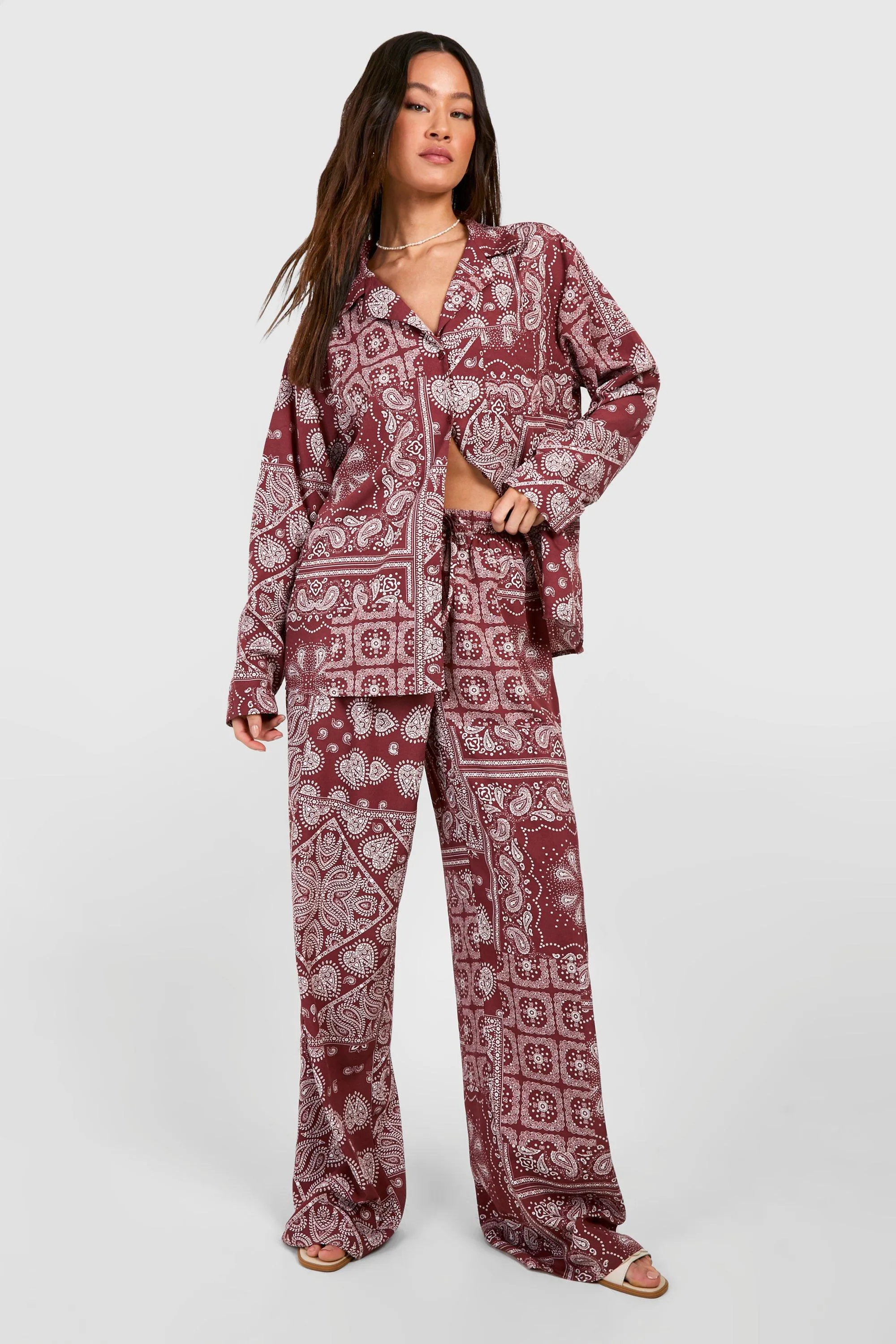 Tall Paisley Shirt And Pants Two-Piece