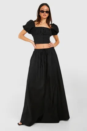 Tall Poplin Maxi Skirt