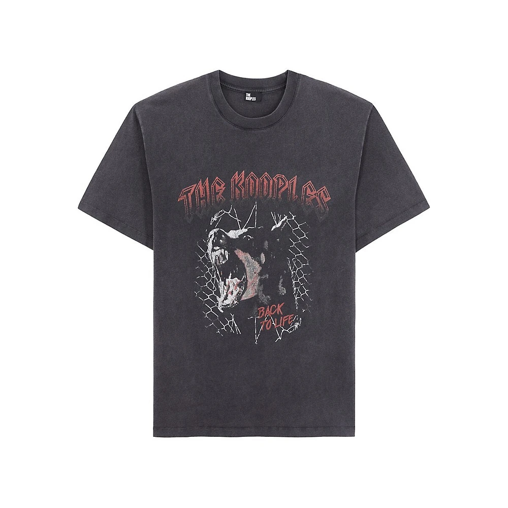 The Kooples Barking Dog Serigraphy T-Shirt