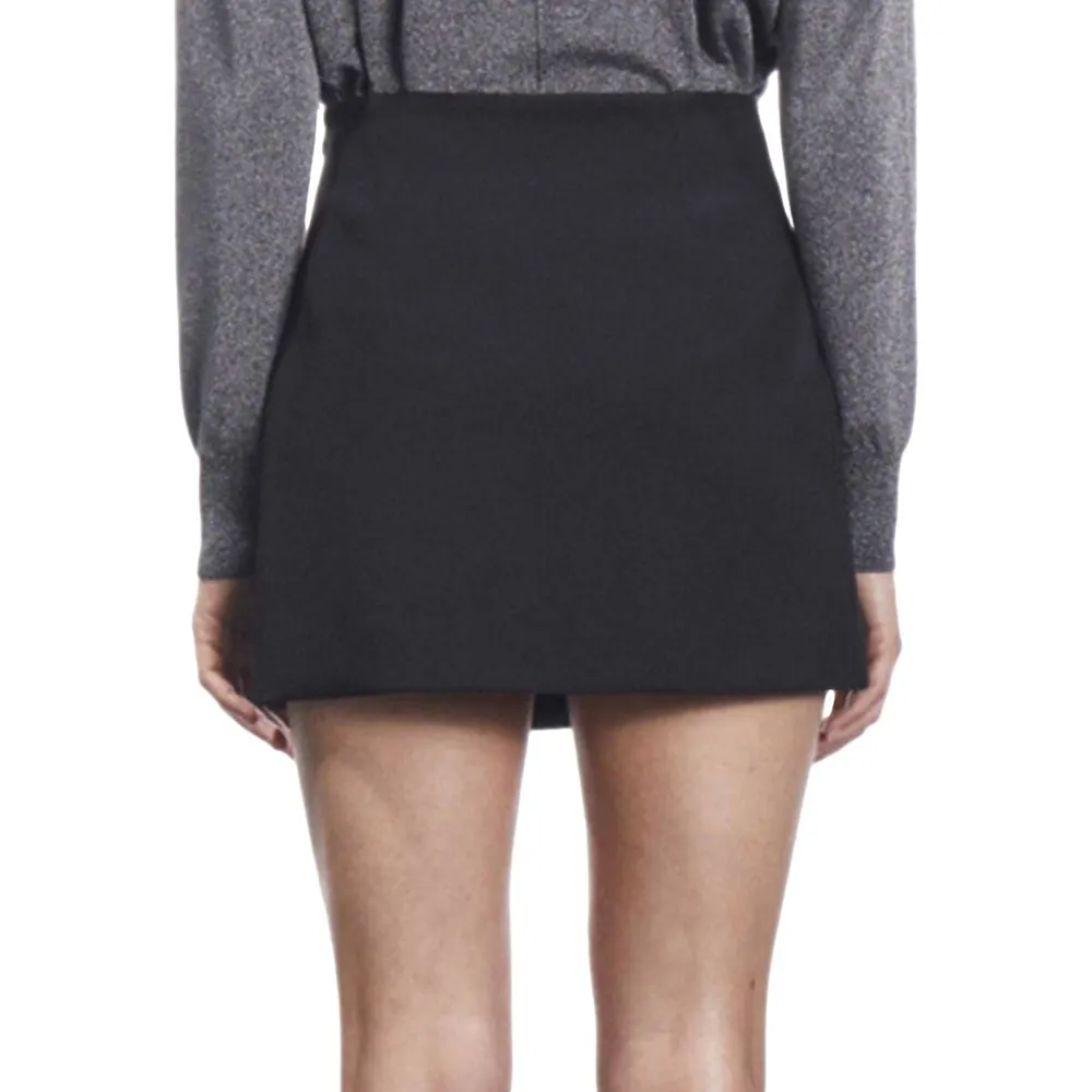 The Kooples Button-Detailed Crepe Mini Skirt