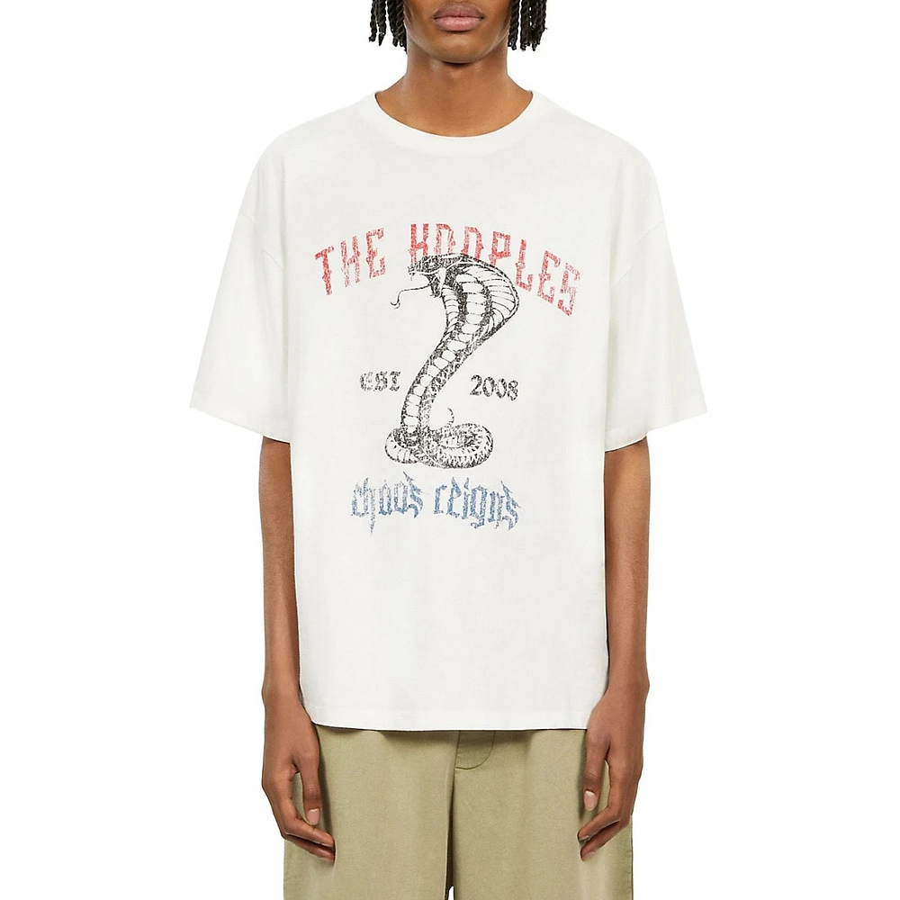 The Kooples Chaos Snake Serigraphy T-Shirt