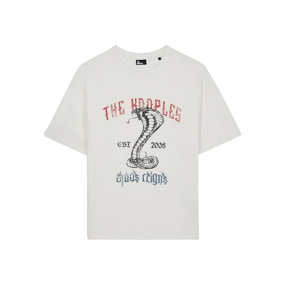 The Kooples Chaos Snake Serigraphy T-Shirt