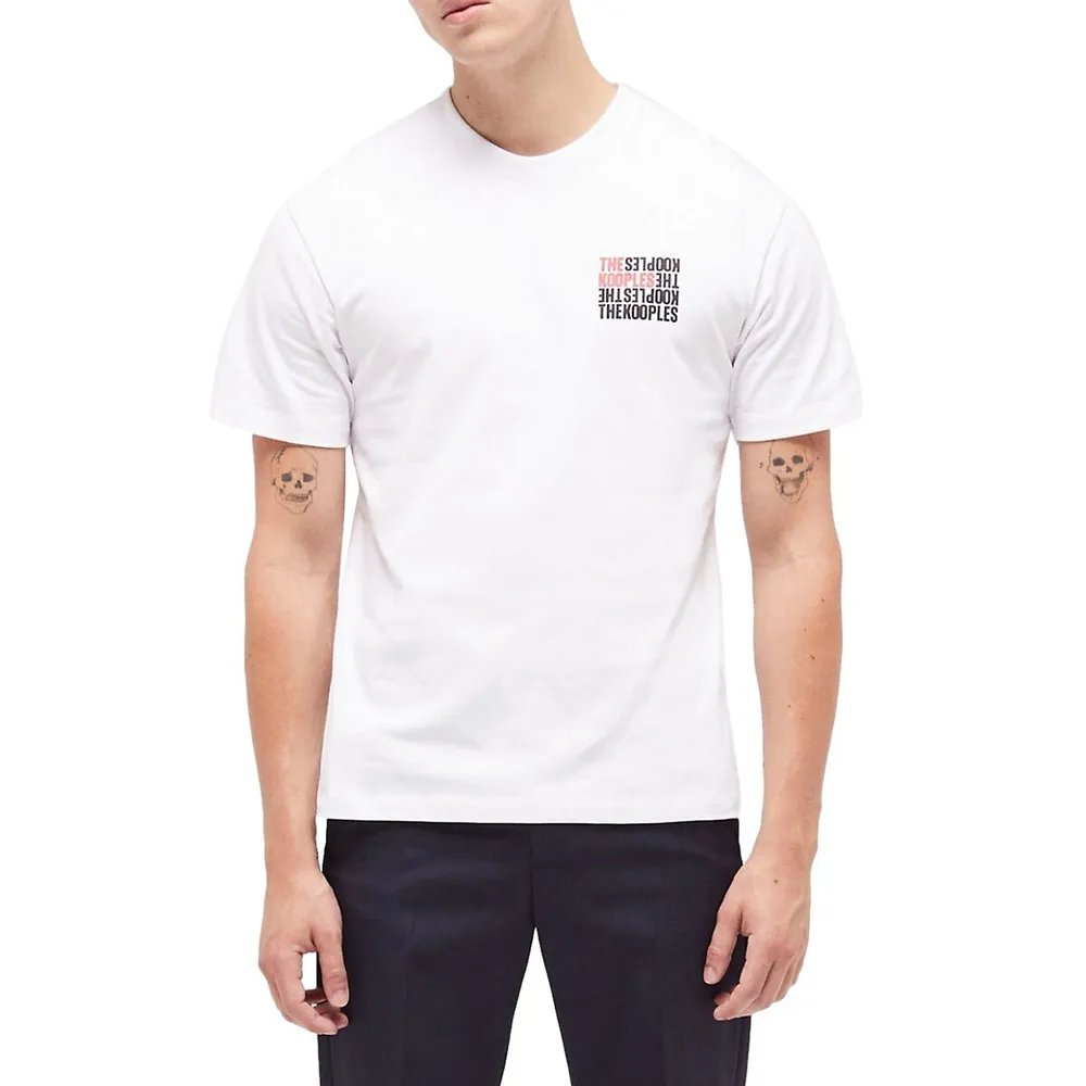 The Kooples Cotton Jersey Square Logo T-Shirt