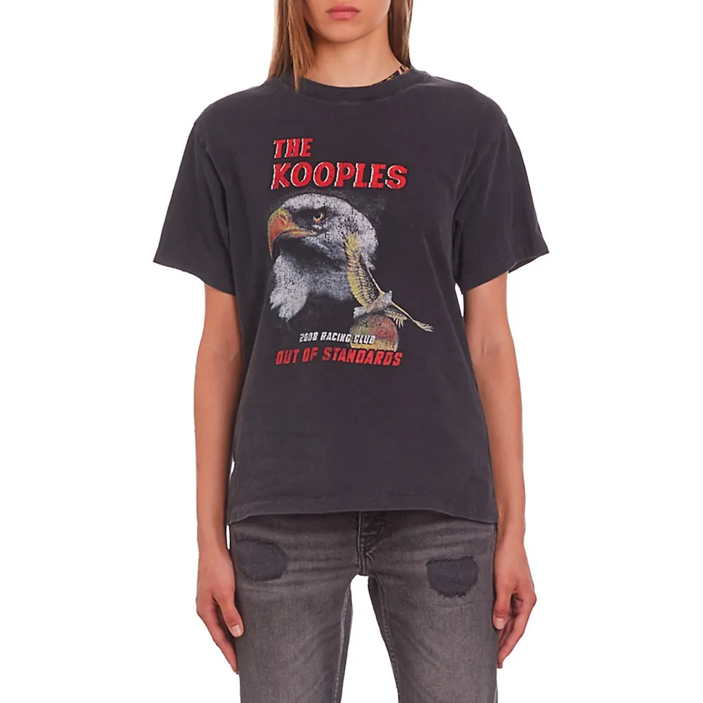 The Kooples Eagle Serigraphy Logo T-Shirt