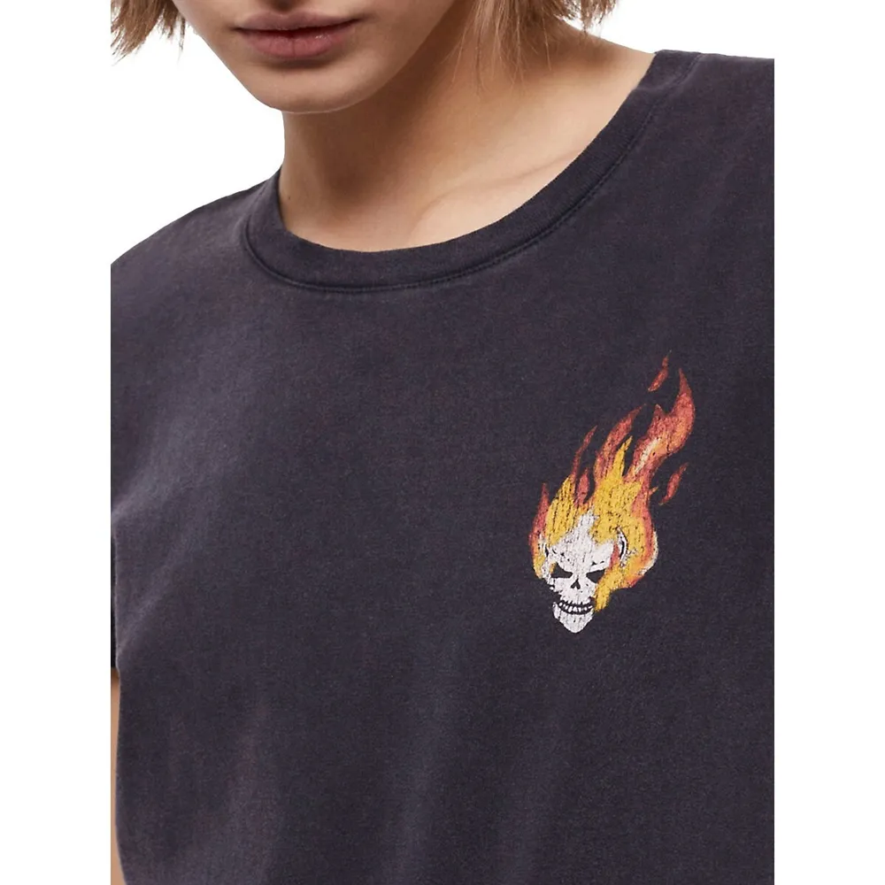 The Kooples Fiery Skull T-Shirt