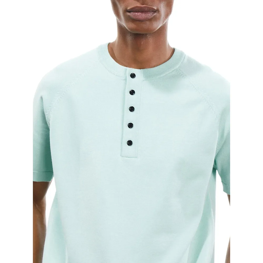 The Kooples Fitted Henley T-Shirt