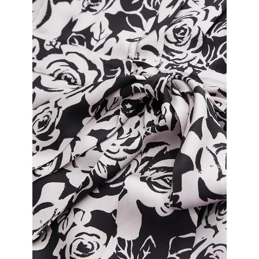 The Kooples Floral-Print Mini Wrap Dress