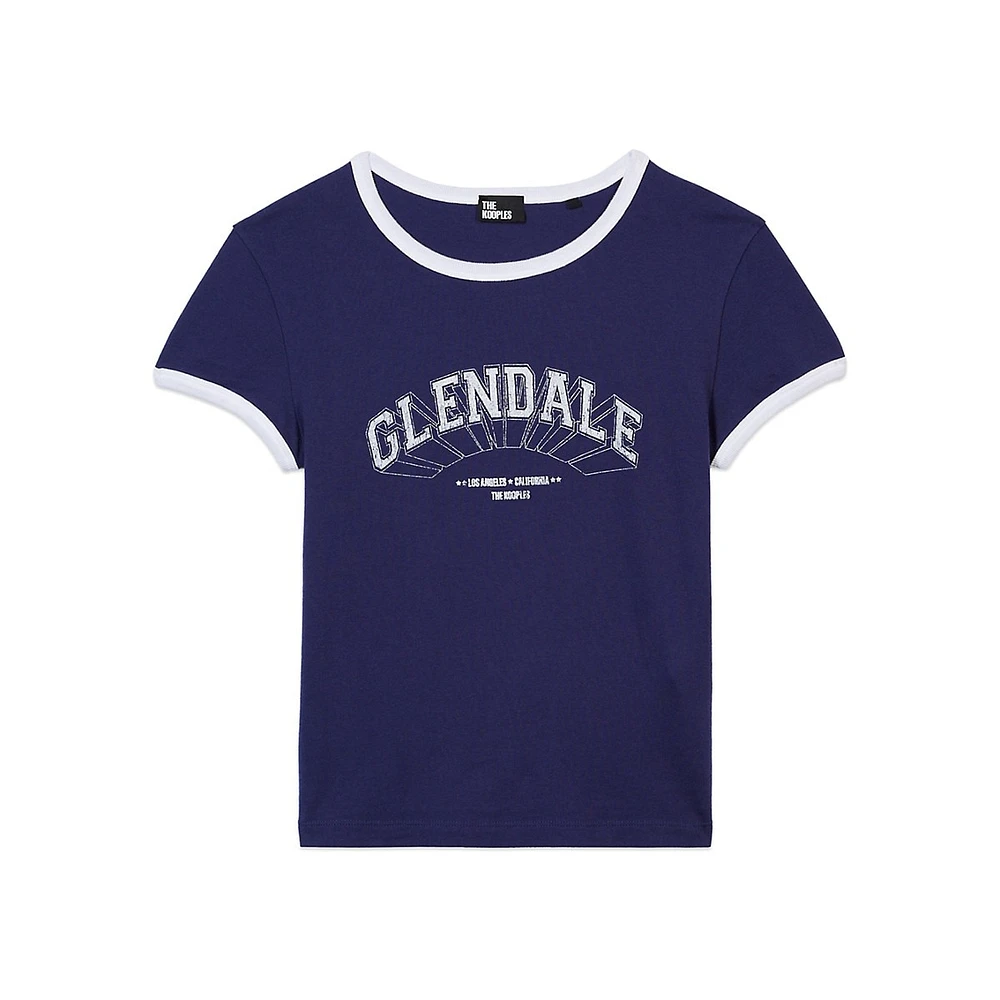 The Kooples Glendale Serigraphy Ringer T-Shirt