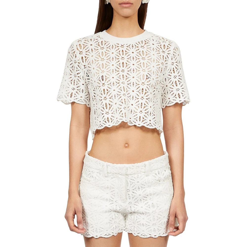 The Kooples Guipure Lace Shorts