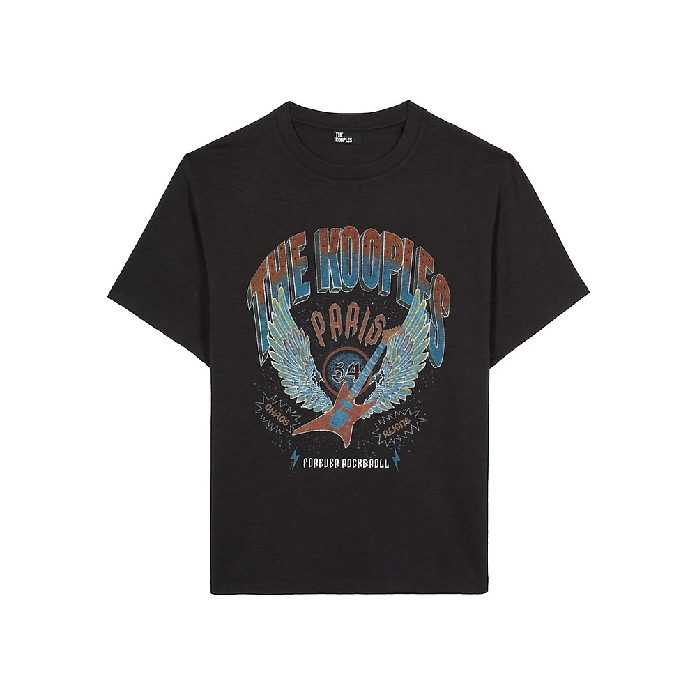 The Kooples Guitar Serigraphy Logo T-Shirt