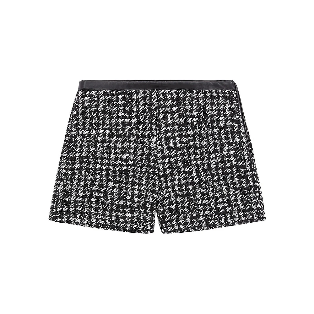 The Kooples Houndstooth Tweed Shorts