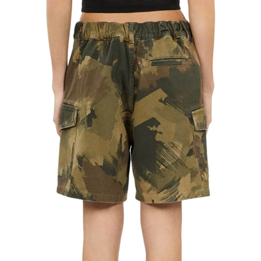 The Kooples Lace-Up Camouflage Denim Shorts