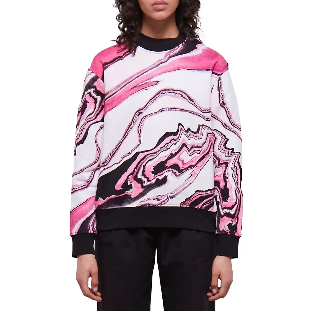 The Kooples Marble-Print Sweatshirt