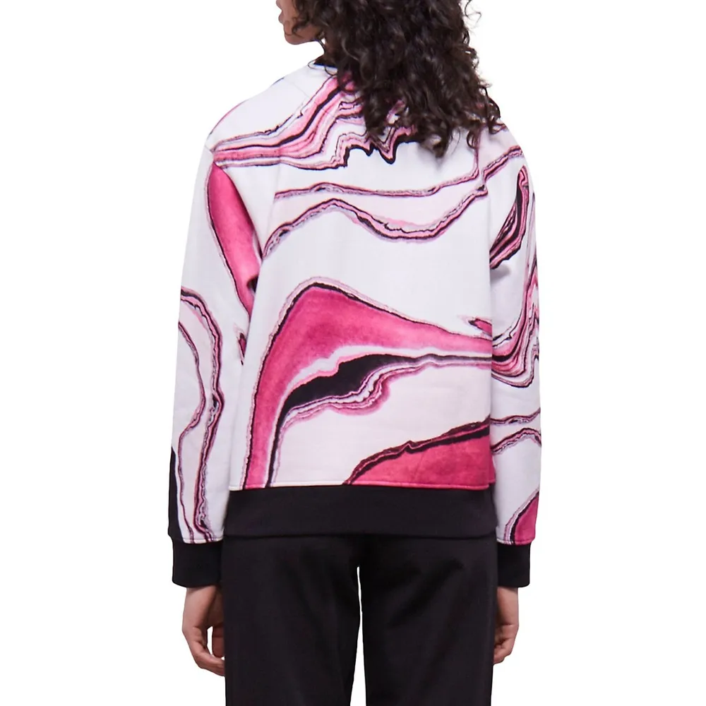 The Kooples Marble-Print Sweatshirt