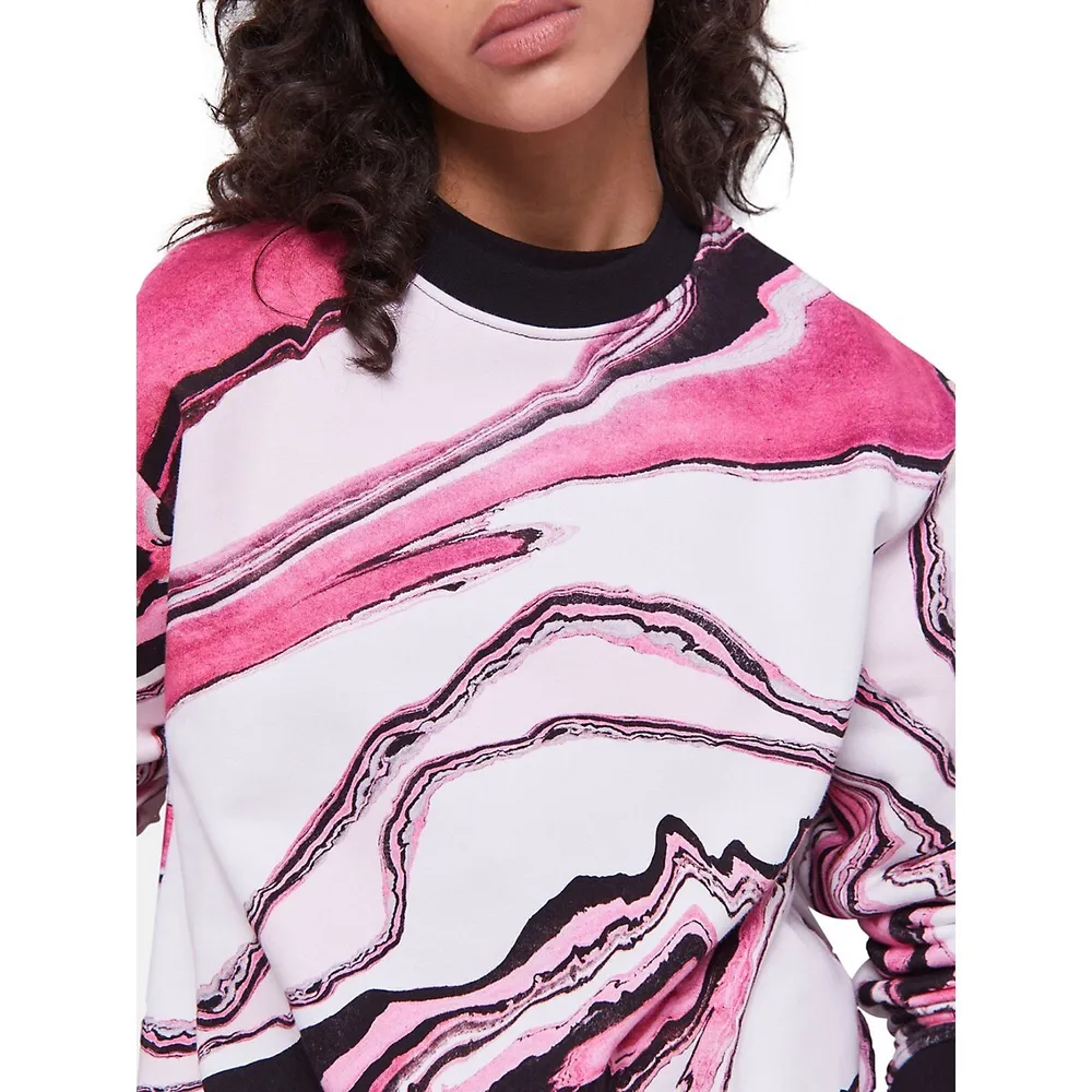 The Kooples Marble-Print Sweatshirt