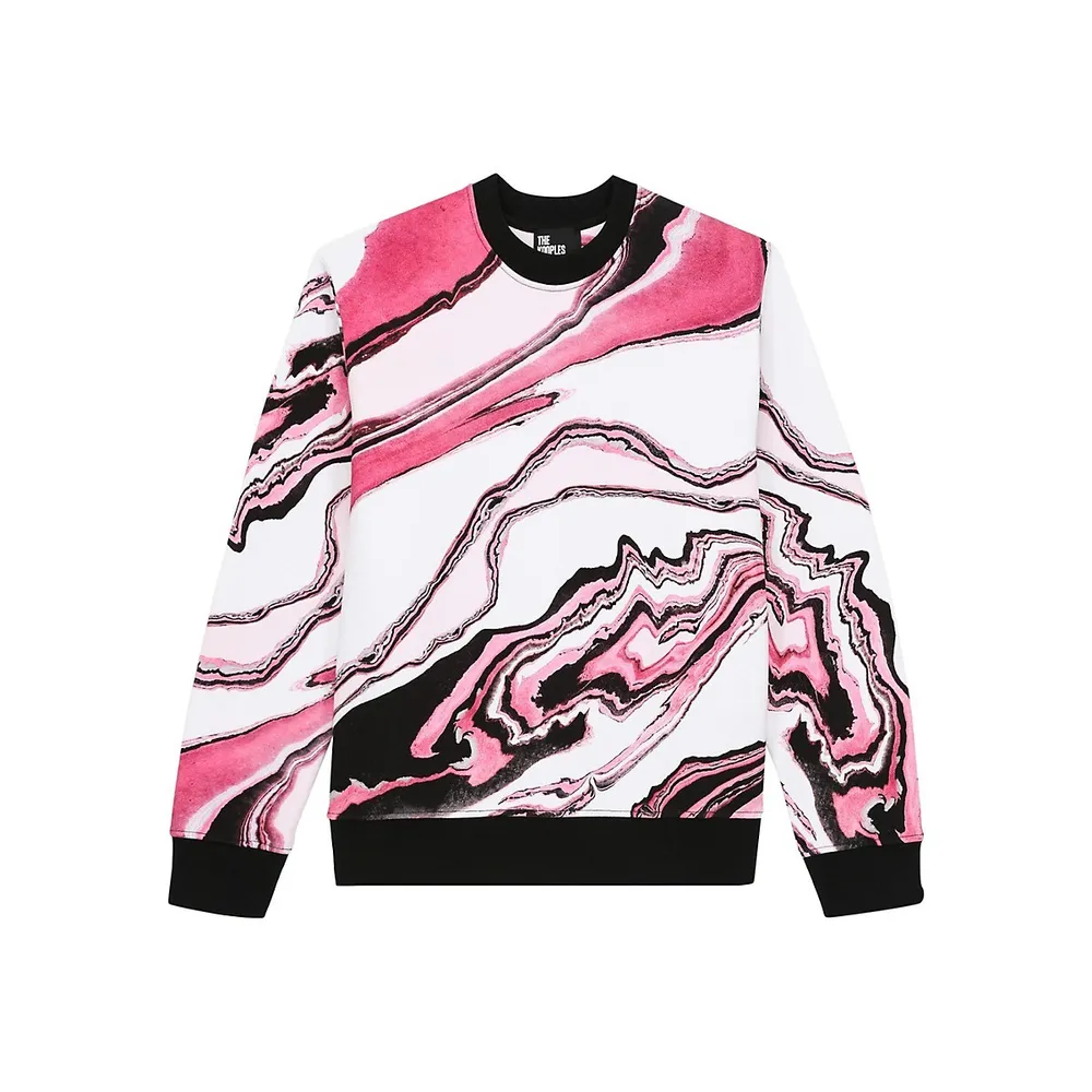 The Kooples Marble-Print Sweatshirt