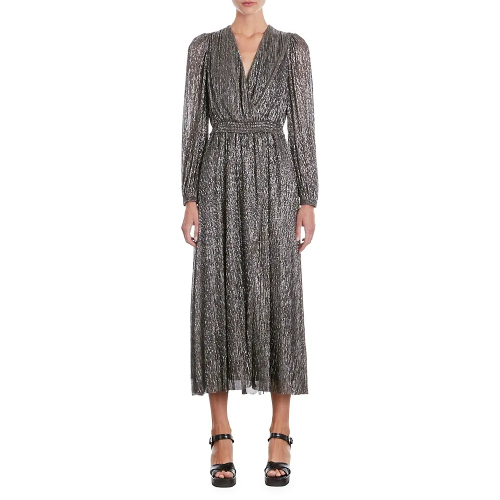 The Kooples Metallic Midi Dress