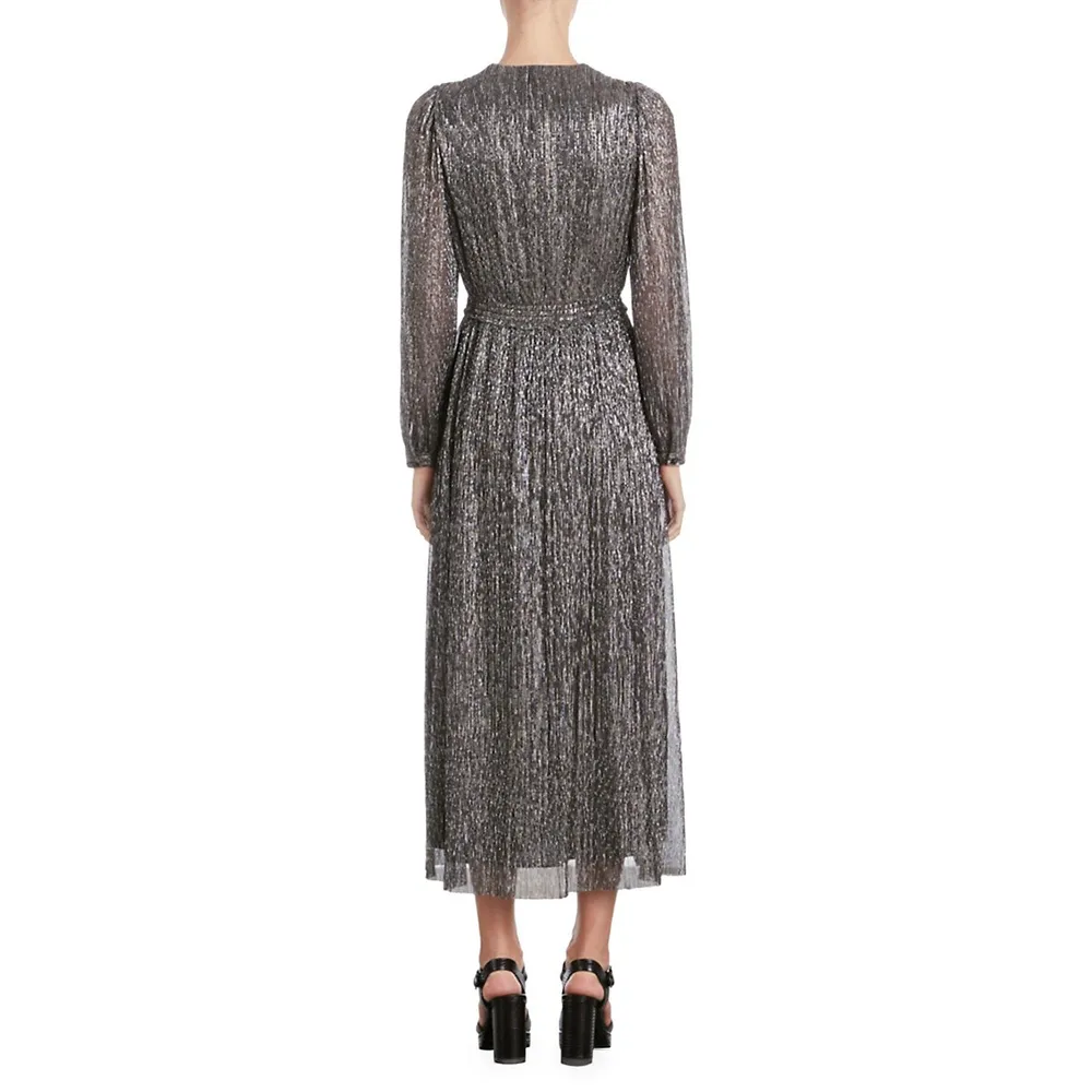 The Kooples Metallic Midi Dress