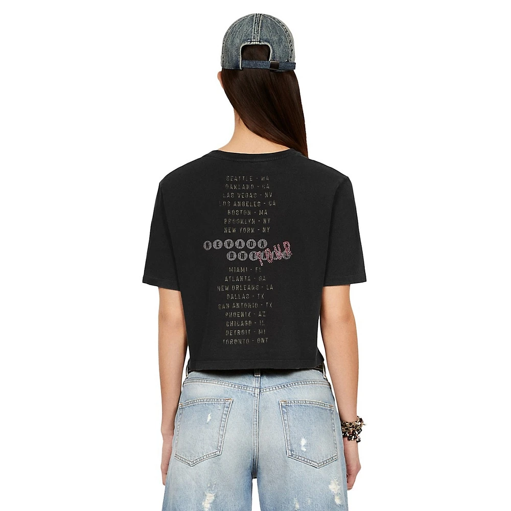 The Kooples Nevada Dreams Embellished Serigraphy T-Shirt