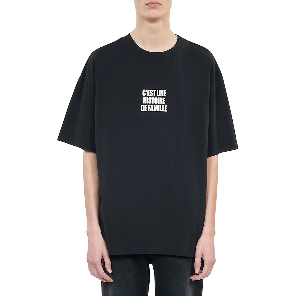 The Kooples Oversized Histoire De Famille Serigraphy T-Shirt