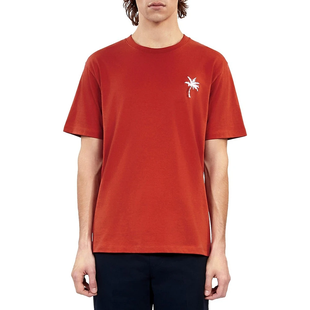 The Kooples Palm Tree Embroidery T-Shirt