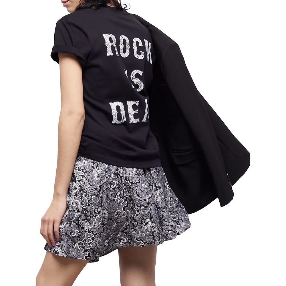 The Kooples Rock Is Dead Back Graphic T-Shirt