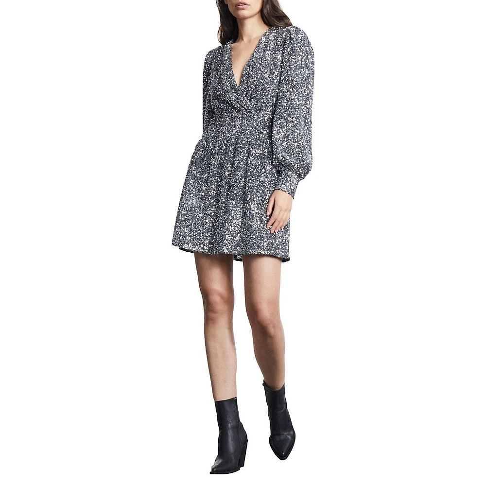 The Kooples Sequin Fit-&-Flare Dress