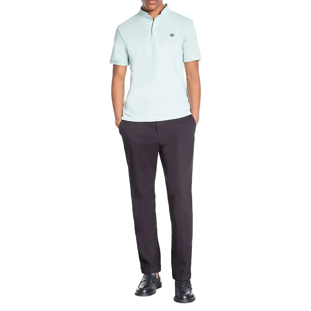 The Kooples Slim-Fit Officer-Collar Polo Shirt